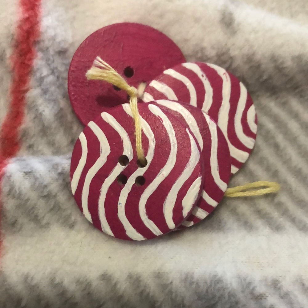 Hand-painted Wood Buttons